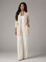 Women's Shawl Collar Button-Tab Cardigan