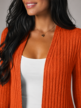 Women's Ribbed Open Front Cardigan