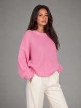Women's Oversized Chunky Knit Crewneck Sweater