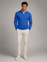 Men's Knit Quarter-Zip Mock Neck Sweater