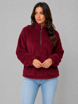 Women's Plush Half Zip Pullover