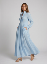 Women's Button Front Maxi Shirt Dress