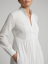Women's Button Front Maxi Shirt Dress