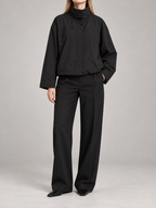Women's Funnel Neck Shell Jacket | Cropped, Concealed Zip