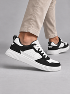 Men's Colour Block Low-Top Trainers | Lace-Up, Chunky Sole
