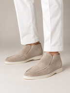 Men's Faux Suede Slip-On Ankle Loafers | Tonal Sole