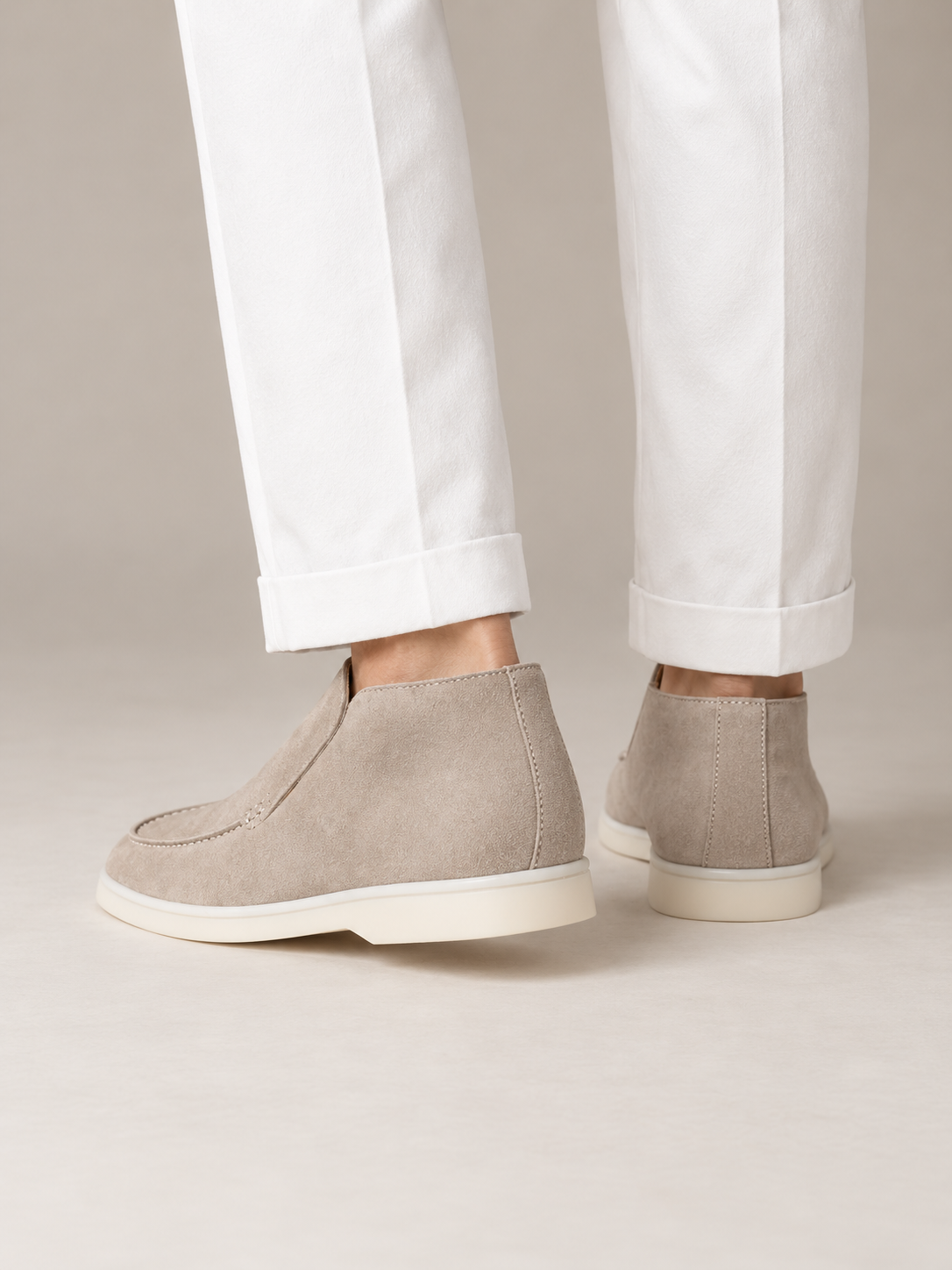Men's Faux Suede Slip-On Ankle Loafers | Tonal Sole