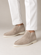 Men's Faux Suede Slip-On Ankle Loafers | Tonal Sole