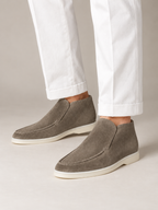 Men's Faux Suede Slip-On Ankle Loafers | Tonal Sole