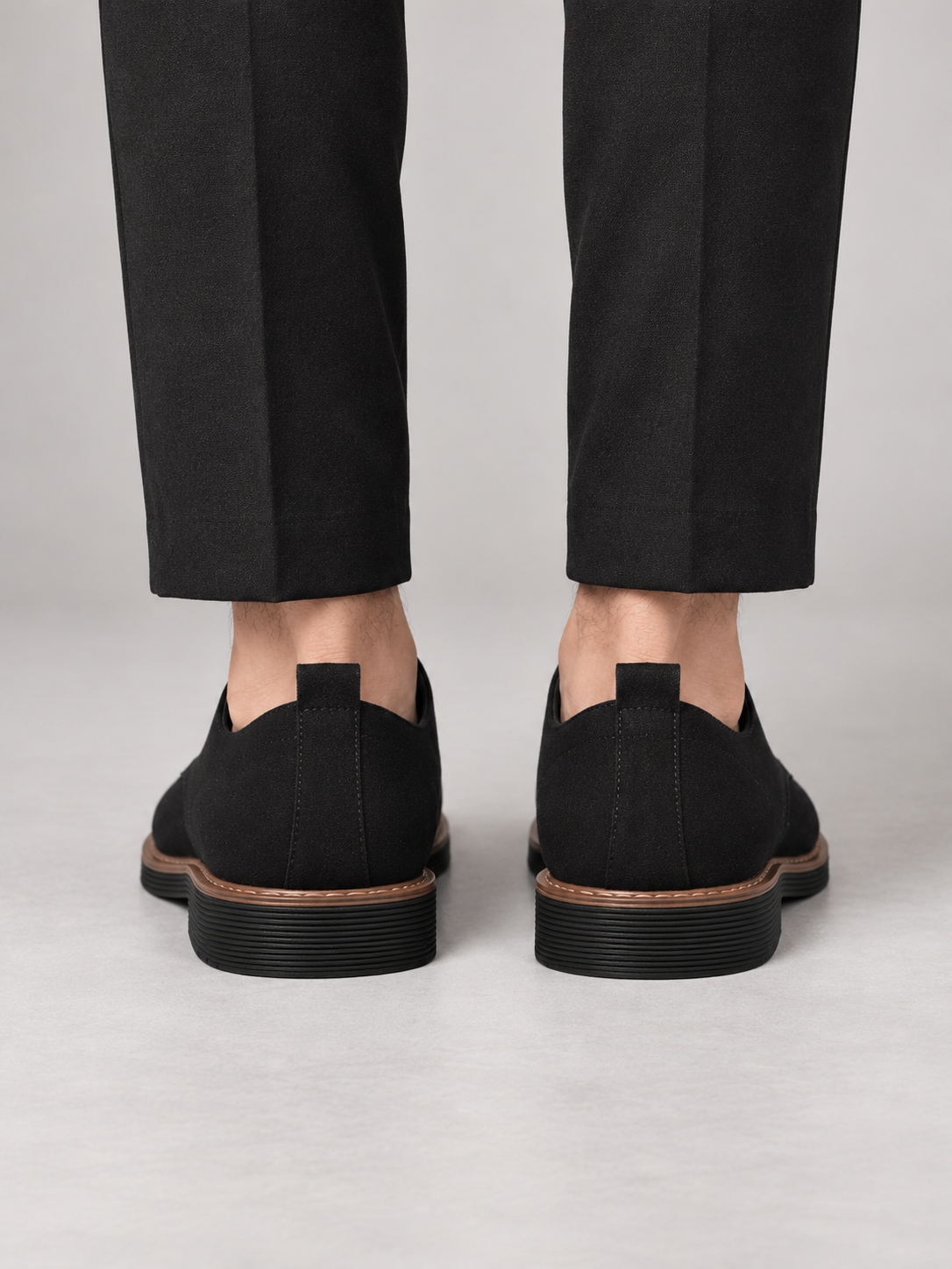 Men's Faux Nubuck Derby Shoes | Lace-Up, Contrast Welt