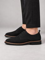 Men's Faux Nubuck Derby Shoes | Lace-Up, Contrast Welt