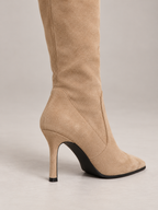 Women's Over-The-Knee Stiletto Boots | Faux Suede, Buckle Cuff