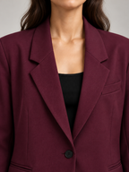 Women's Relaxed Blazer & Wide-Leg Trouser Suit Set | Single Button