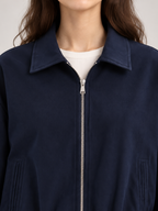 Women's Cropped Zip Jacket | Collared, Elasticated Hem