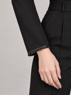 Women's Cropped Bolero Jacket | Beaded Trim, Open Front