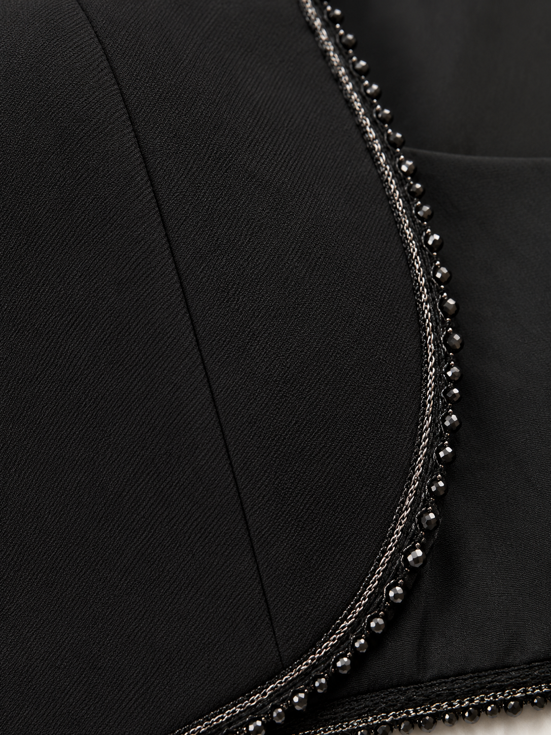 Women's Cropped Bolero Jacket | Beaded Trim, Open Front
