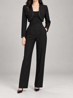 Women's Cropped Bolero Jacket | Beaded Trim, Open Front