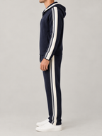Men's Knit Tracksuit Set | Zip Hoodie & Side Stripe Joggers