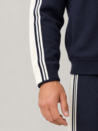 Men's Knit Tracksuit Set | Zip Hoodie & Side Stripe Joggers