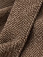 Women's Belted Herringbone Wool-Blend Blazer | Quilted Lining, Patch Pockets