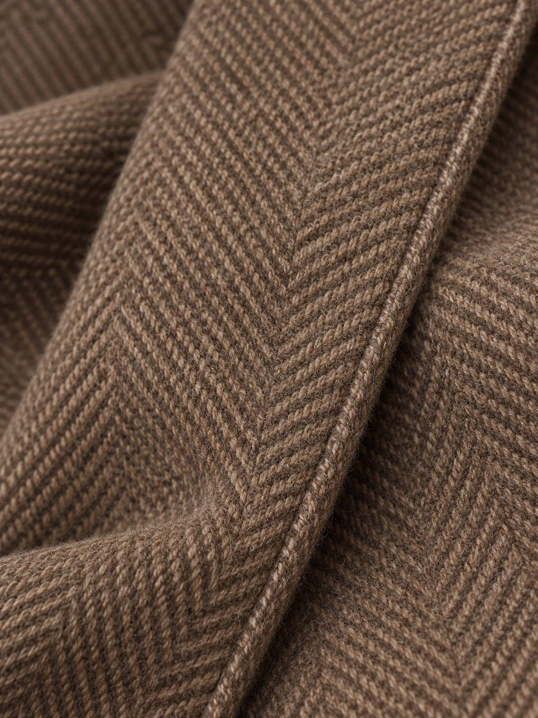 Women's Belted Herringbone Wool-Blend Blazer | Quilted Lining, Patch Pockets