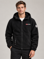 Men's Hooded Fleece Jacket | Full Zip, Sherpa Lined