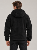 Men's Hooded Fleece Jacket | Full Zip, Sherpa Lined