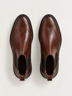 Men's Brogue Chelsea Boots | Lug Sole