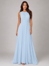 Women's Ruched Chiffon Maxi Dress