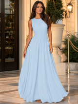 Women's Ruched Chiffon Maxi Dress