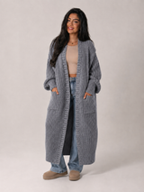 Women's Longline Open Front Knit Cardigan