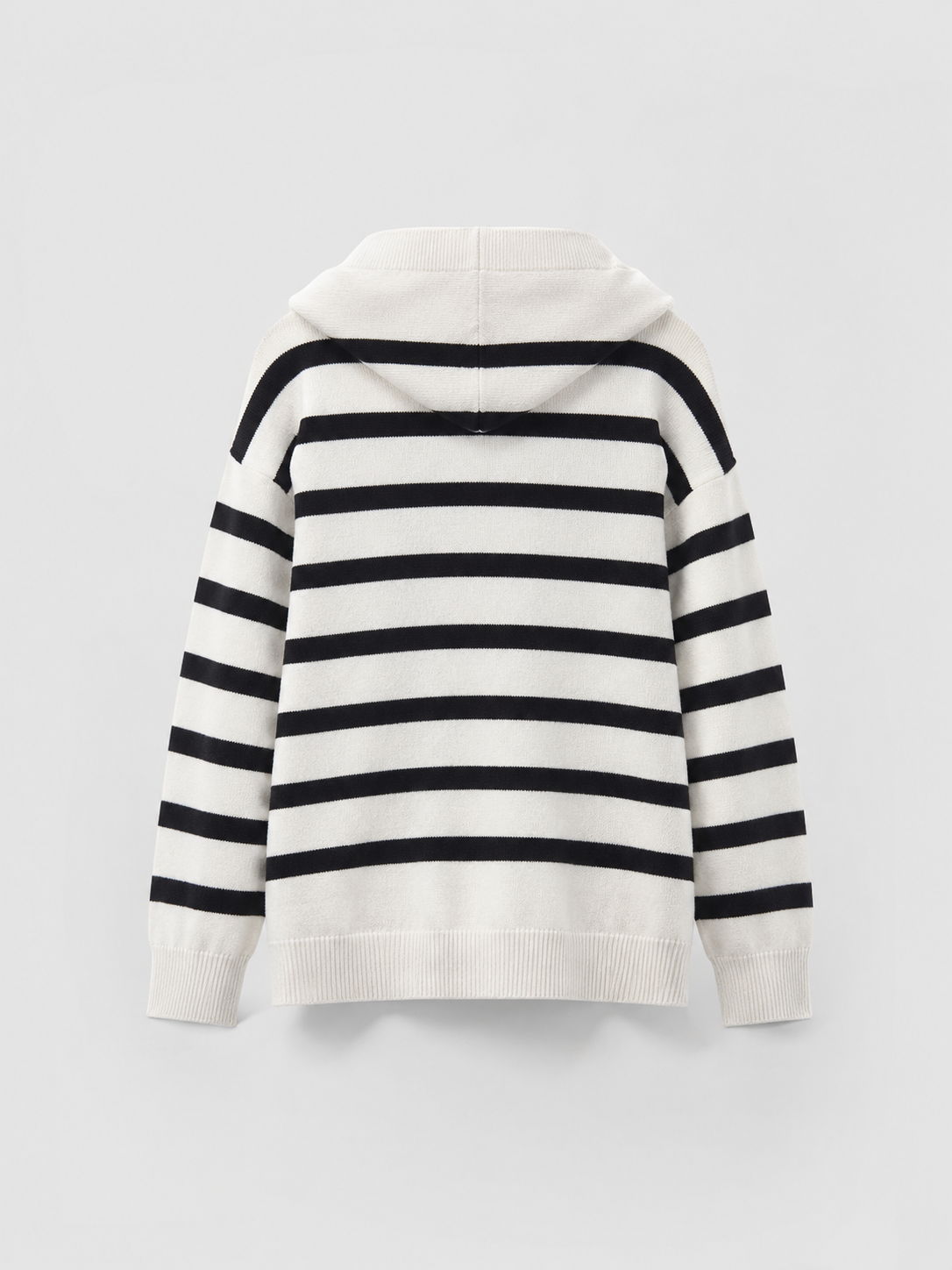Women's Striped Quarter-Zip Knit Pullover