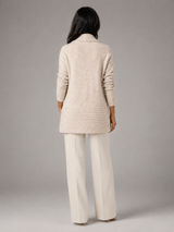 Women's Shawl Collar Button-Tab Cardigan