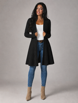 Women's Ribbed Open Front Cardigan