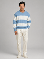 Men's Block Stripe Crewneck Sweater