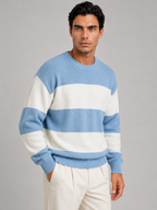 Men's Block Stripe Crewneck Sweater