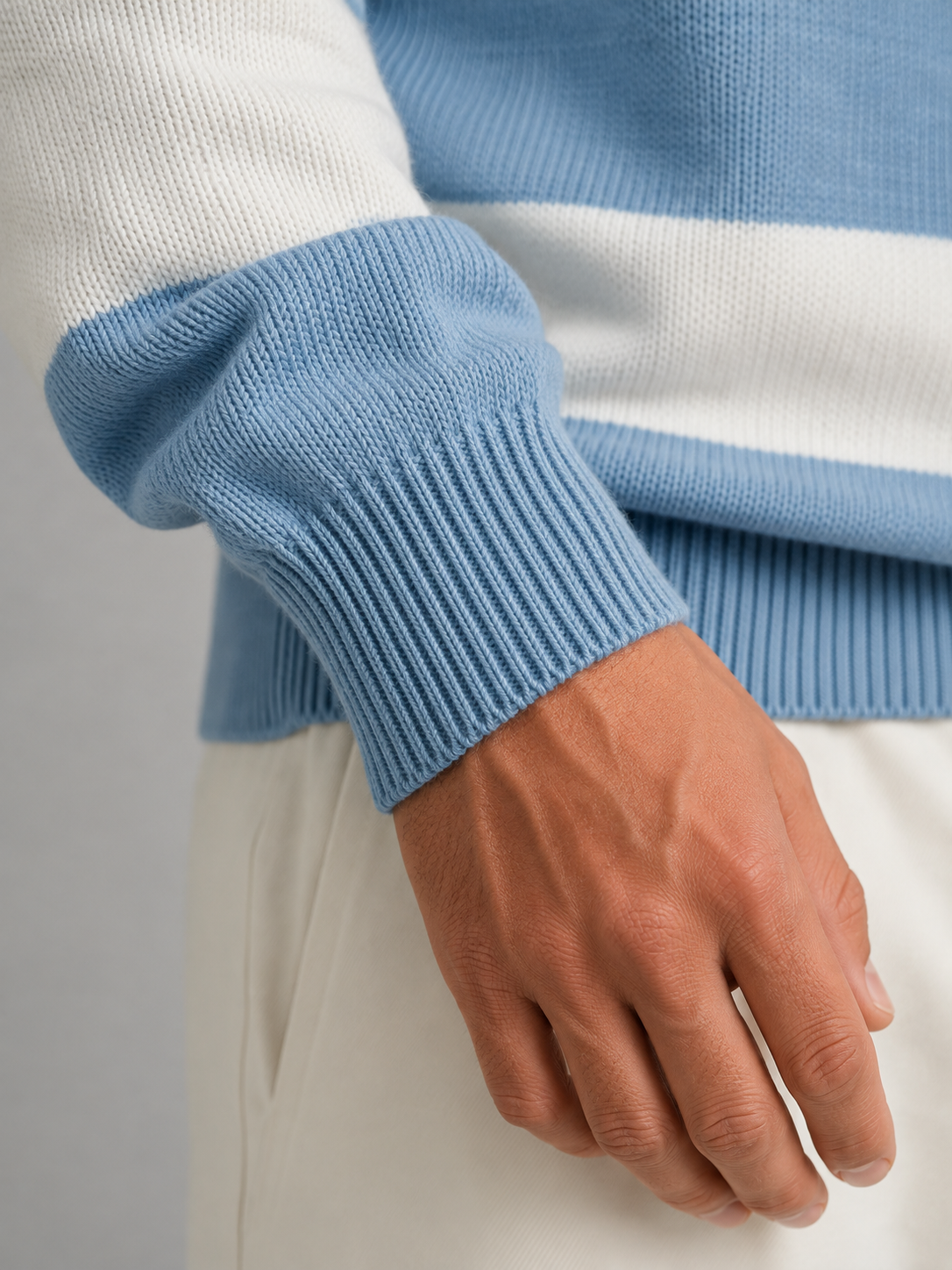 Men's Block Stripe Crewneck Sweater