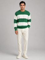 Men's Block Stripe Crewneck Sweater