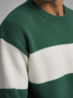 Men's Block Stripe Crewneck Sweater