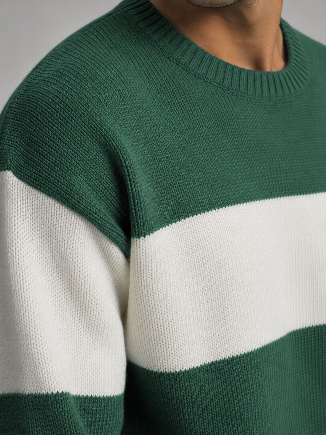 Men's Block Stripe Crewneck Sweater