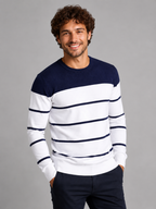 Men's Fine Stripe Crewneck Sweater