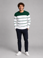 Men's Fine Stripe Crewneck Sweater