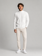 Men's Textured Knit High Neck Sweater