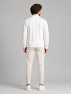 Men's Textured Knit High Neck Sweater