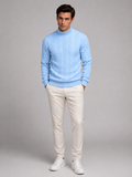 Men's Cable Knit Turtleneck Sweater