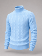 Men's Cable Knit Turtleneck Sweater
