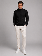 Men's Cable Knit Turtleneck Sweater