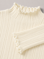 Women's Ribbed Mock Neck Knit Sweater