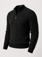 Men's Cable Knit Half-Zip Sweater