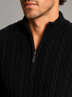 Men's Cable Knit Half-Zip Sweater